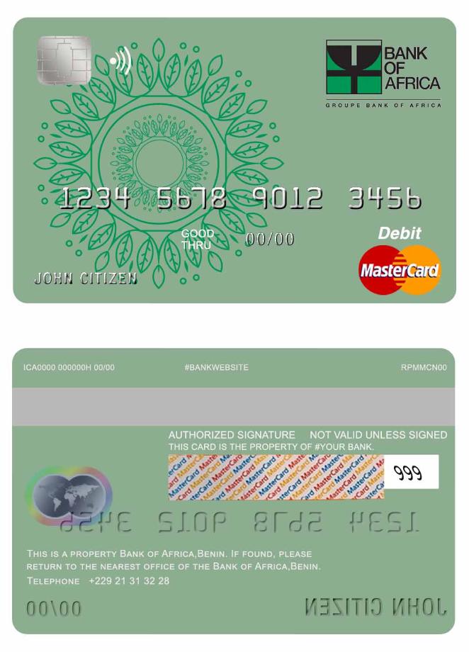 Benin Bank of Africa mastercard